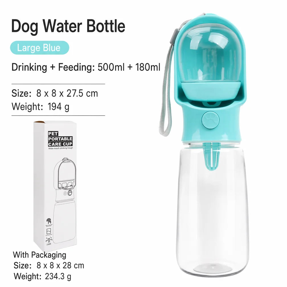 Pet Supplies Plastic Dog Cat Water Bottle & Food Storage Container Portable Outdoor Travel Cup