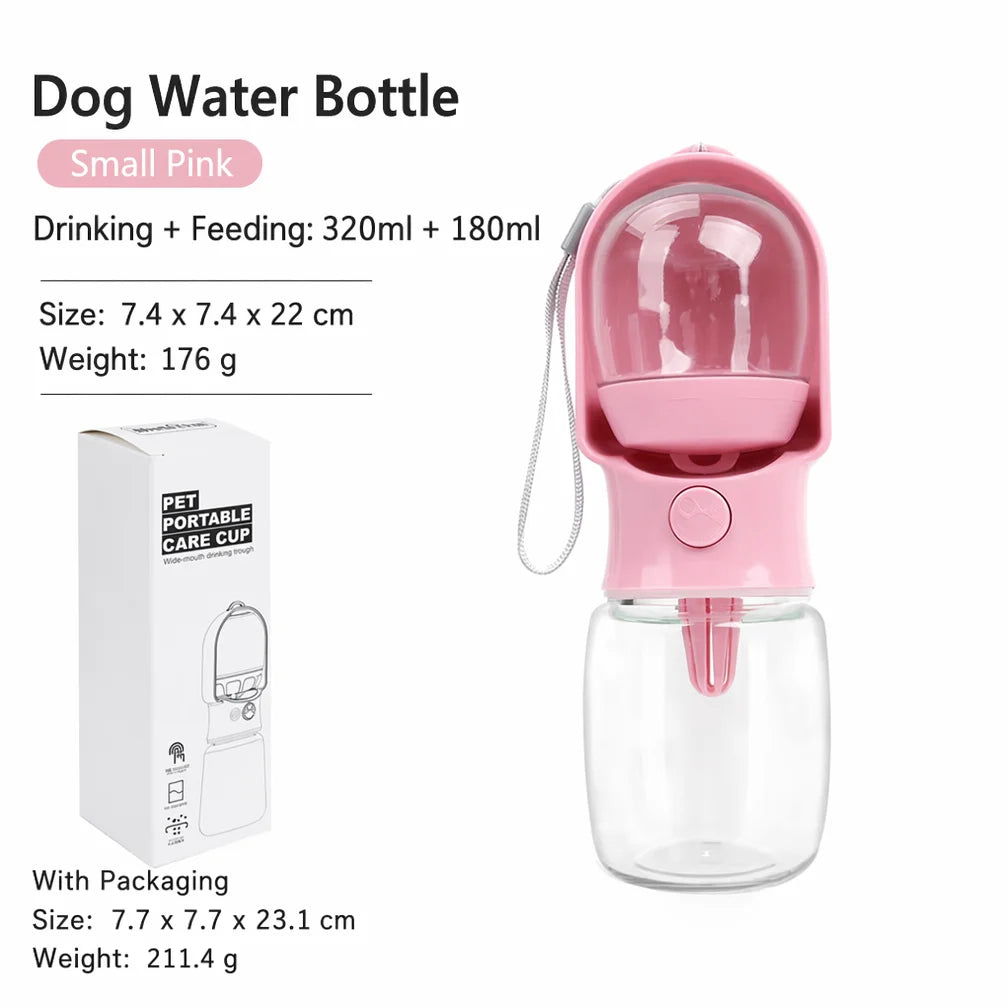 Pet Supplies Plastic Dog Cat Water Bottle & Food Storage Container Portable Outdoor Travel Cup