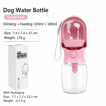 Pet Supplies Plastic Dog Cat Water Bottle & Food Storage Container Portable Outdoor Travel Cup