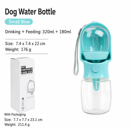 Pet Supplies Plastic Dog Cat Water Bottle & Food Storage Container Portable Outdoor Travel Cup