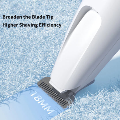 Low Noise Pet Hair Trimmer With LED Spotlight Widened 18mm Cutting Head Efficient Pet Fur Trimming USB Multi-Source Charging