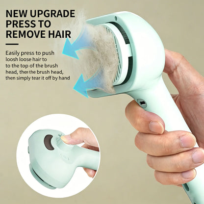 Modern Stocked ABS Cat & Dog Pet Hair Comb Spray Self-Cleaning Press Push