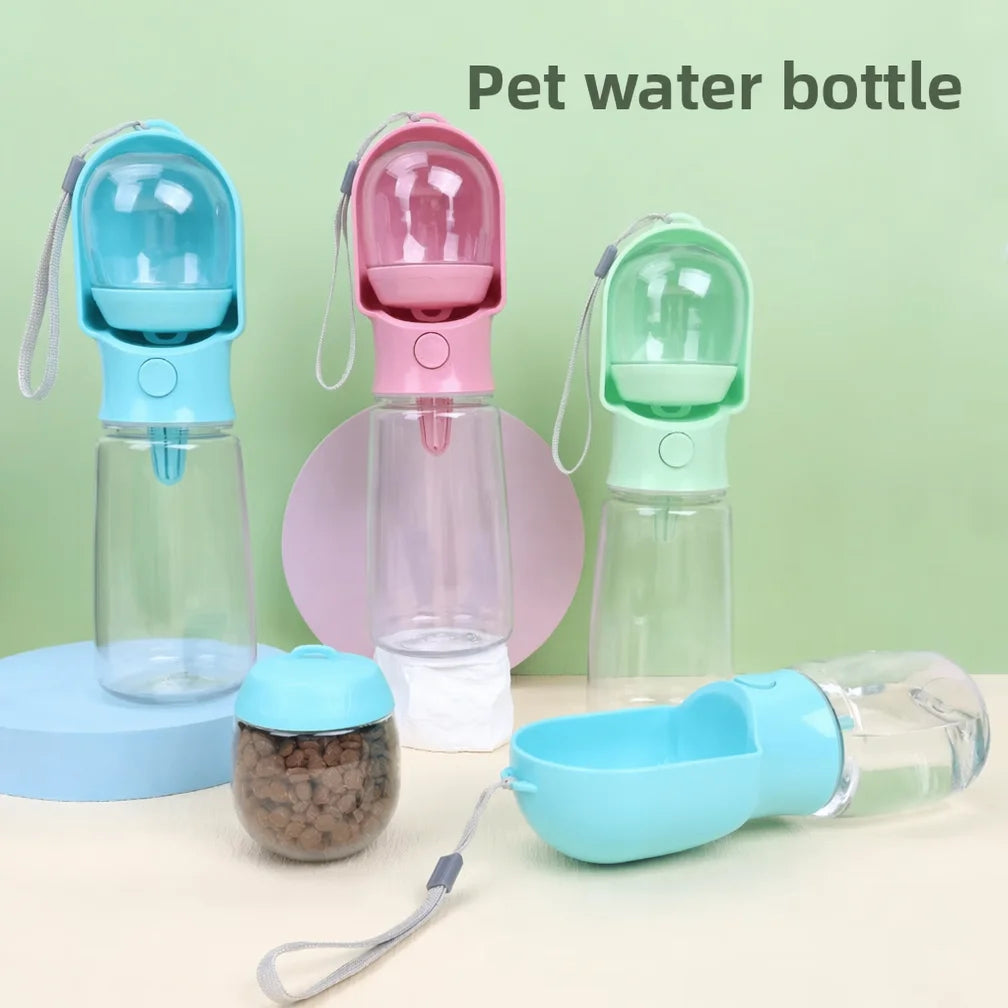 Pet Supplies Plastic Dog Cat Water Bottle & Food Storage Container Portable Outdoor Travel Cup