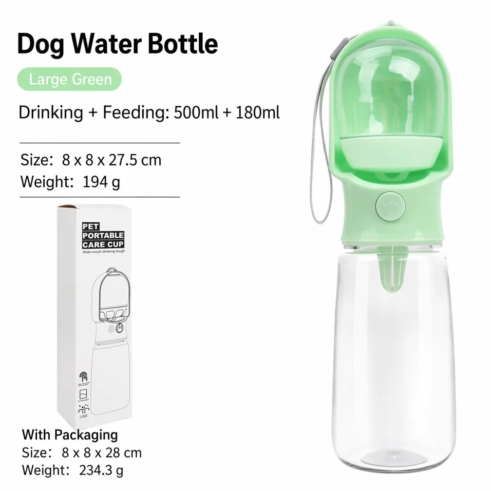 Pet Supplies Plastic Dog Cat Water Bottle & Food Storage Container Portable Outdoor Travel Cup