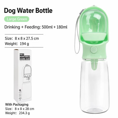 Pet Supplies Plastic Dog Cat Water Bottle & Food Storage Container Portable Outdoor Travel Cup