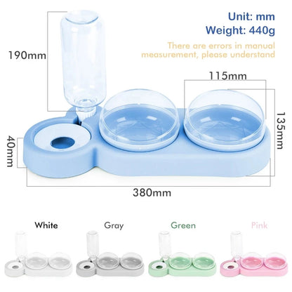 Automatic Raised Stand Container 3 in 1 Reptile Feeder Double Pet Drinker Food Bowl Pet Bowls Feeders Plastic