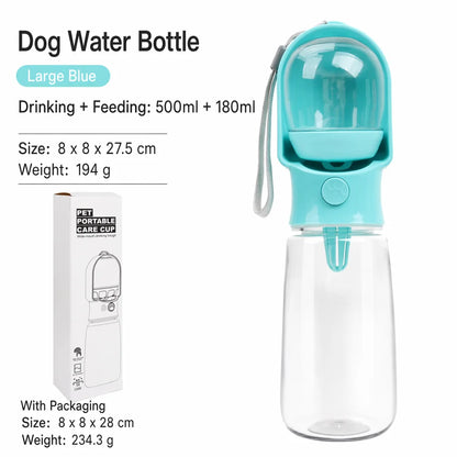 Pet Supplies Plastic Dog Cat Water Bottle & Food Storage Container Portable Outdoor Travel Cup